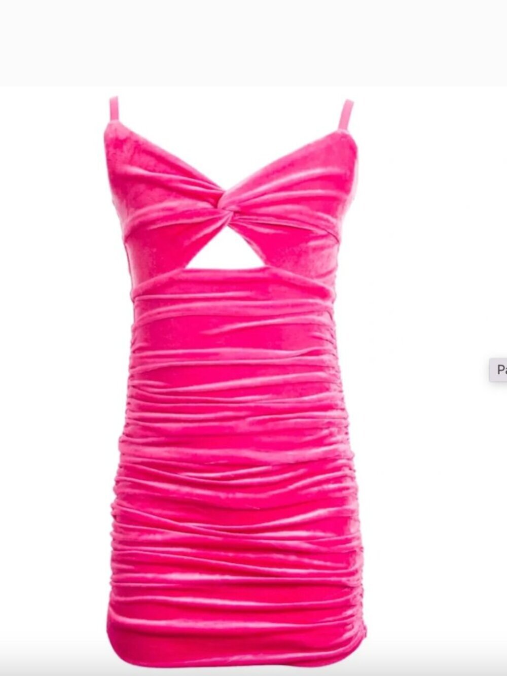 Katie J NYC Hot Pink Velvet Tween Twist Front Party Dress - M